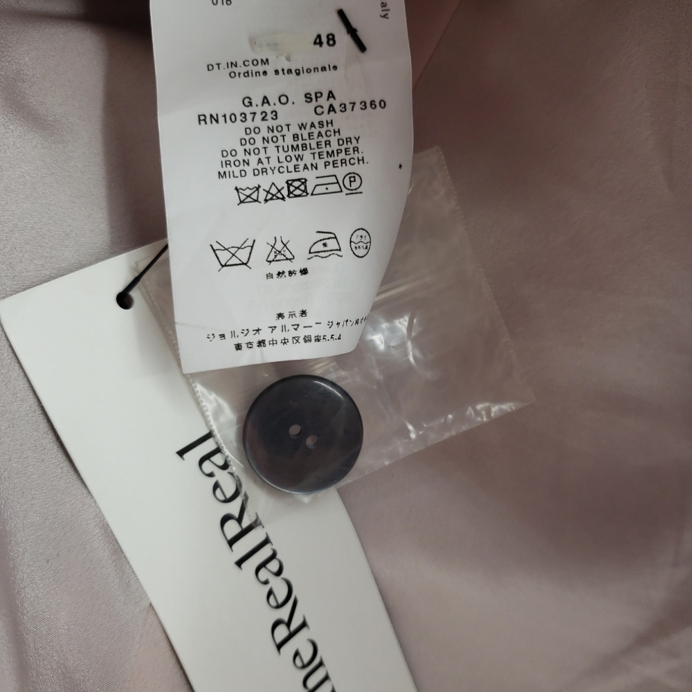 Armani Collezioni NWT 3 Button Blazer Size 12 Black Pink Multi Retail $1,125 - Picture 11 of 12